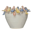 Stoneware Planter w/Birds