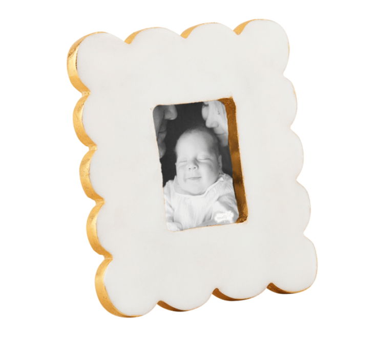 Scalloped Marble Frames