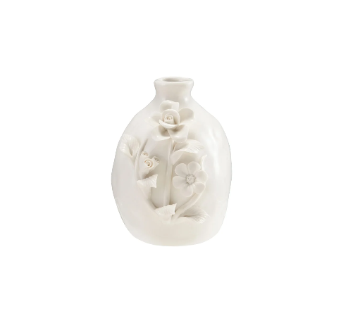 Stoneware Vase w/ Flowers