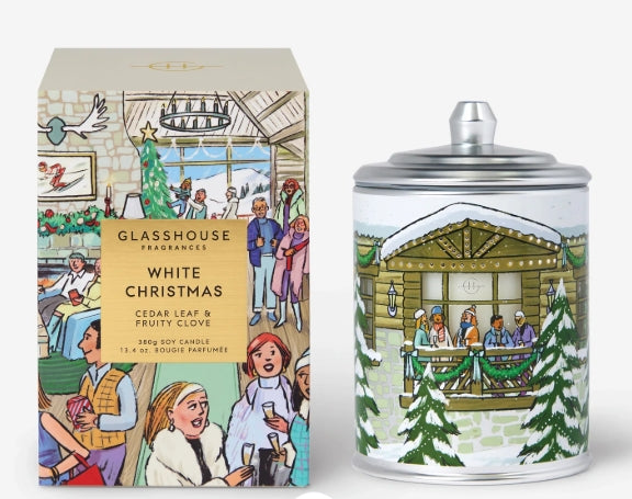 White Christmas Candle