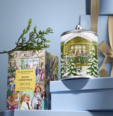 White Christmas Candle