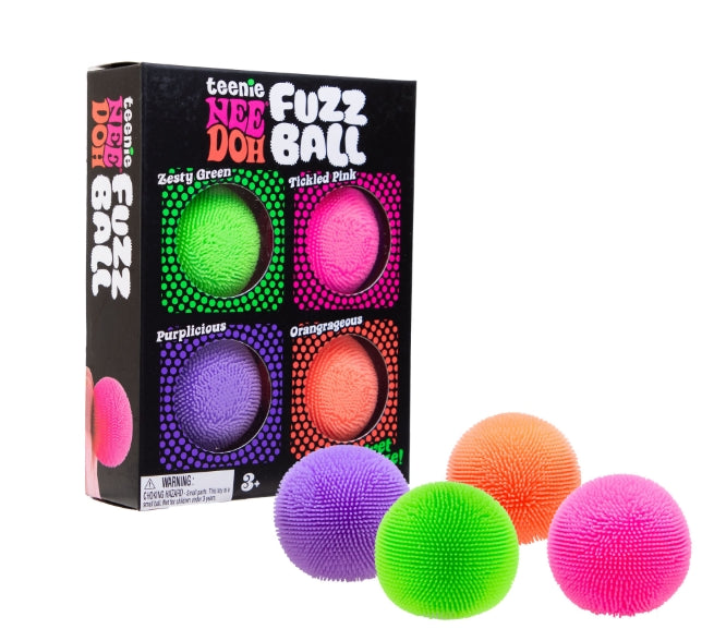 Teenie Needoh Fuzz Ball 4 Pack