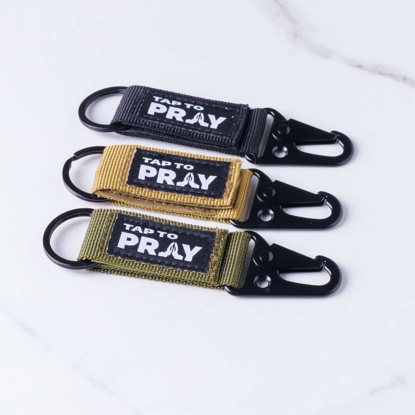 Tap to Pray Tactical Keychain
