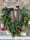 24" Berry Bough Wreath