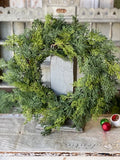 22" Verdant Cedar Wreath