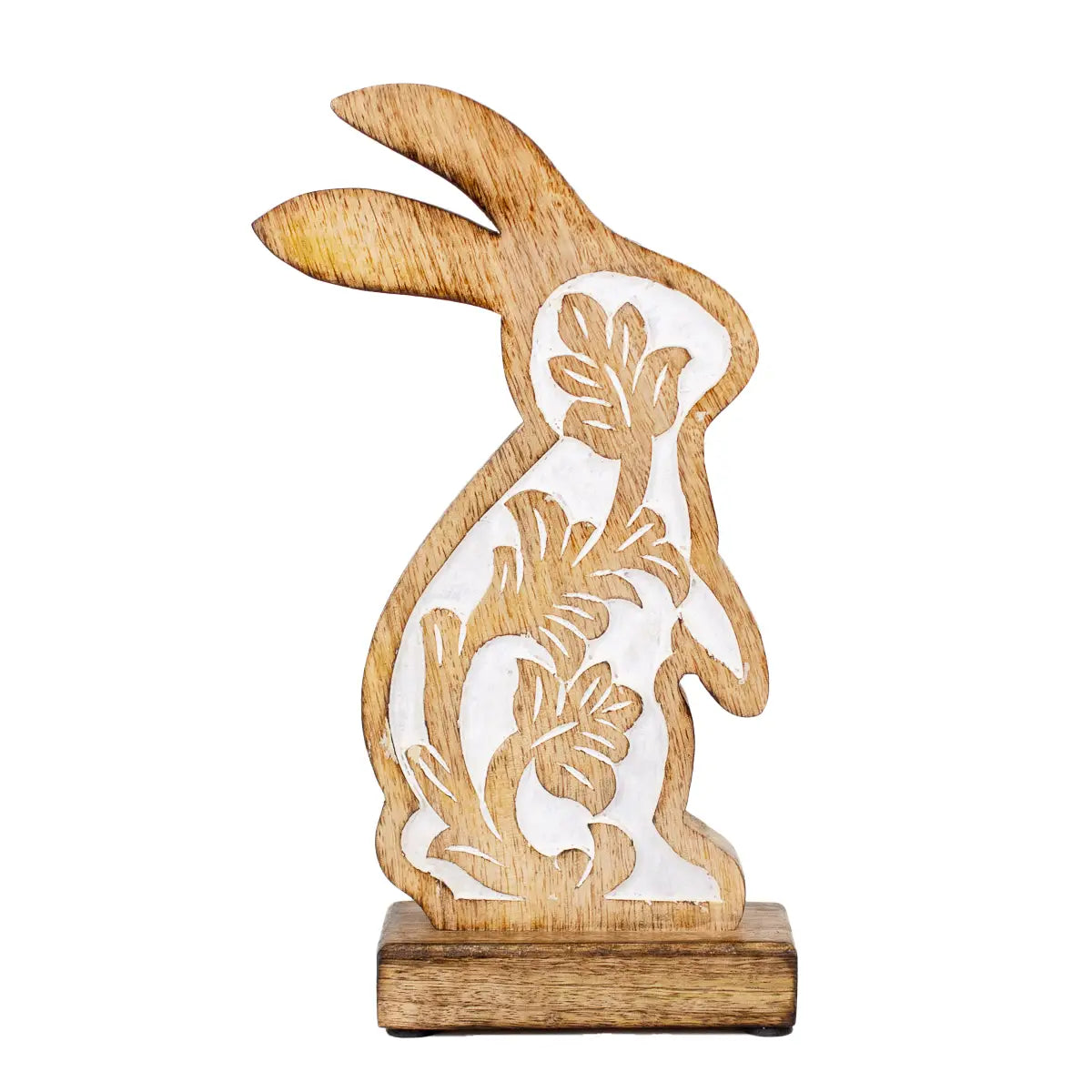 Carved Bunny Natural/White