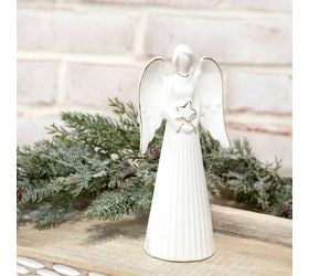 7" Gold trim Ceramic Angel