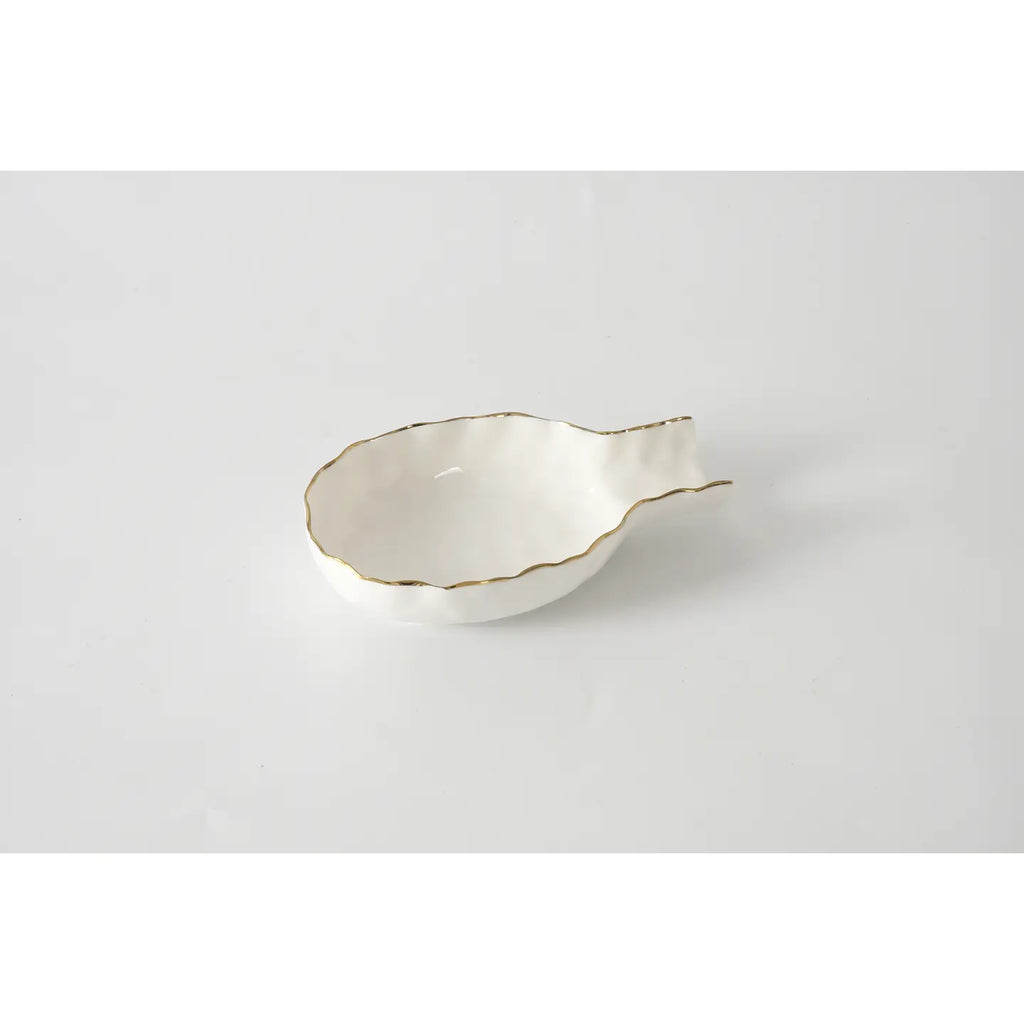 Spoon Rest w/Gold Rim