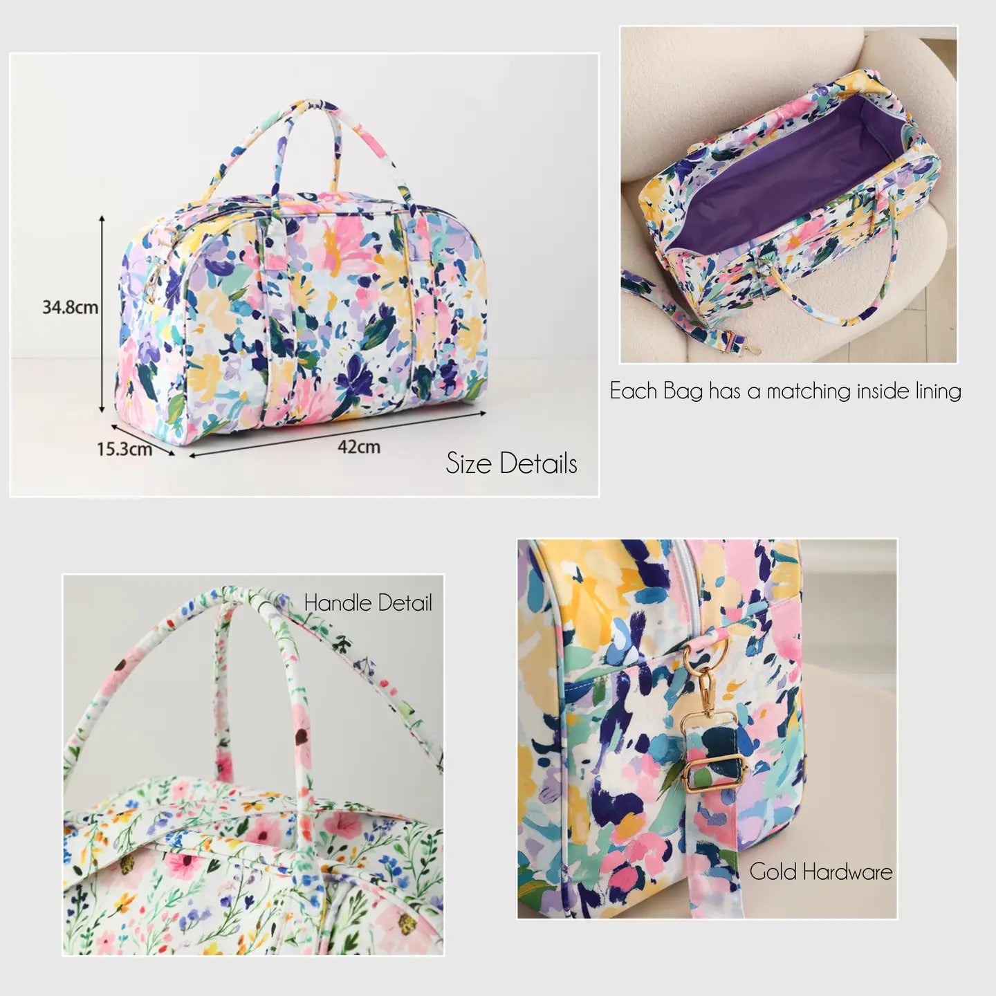 Floral Weekender Bags