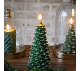 LED Green Tree Candle
