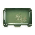 Green Pressed Double Spoon Rest
