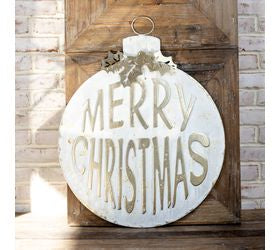 29" Gold Merry Christmas Sign