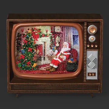 Vintage Lighted Santa TV