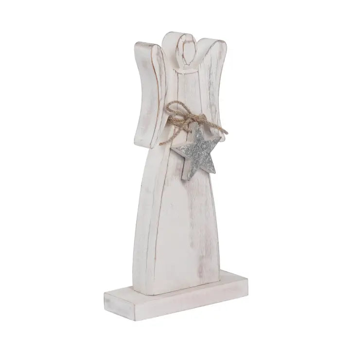 Wood Angel w/ Star