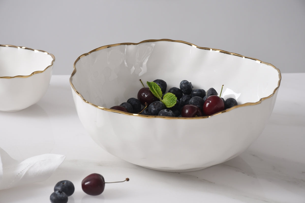 Gold Rim Medium Bowl