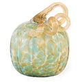Small Green/Gold Glass Pumpkin