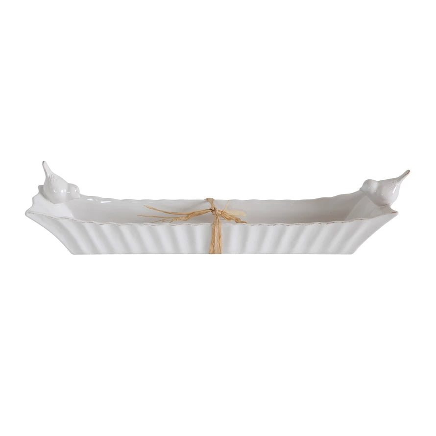 Birds Ceramic Cracker Dish