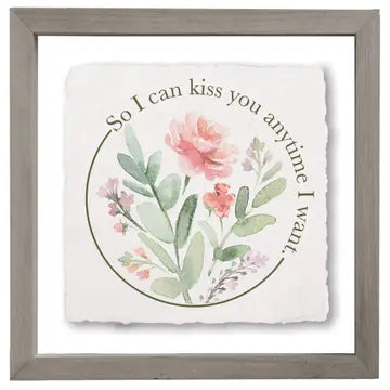 Kiss You Anytime Framed Art