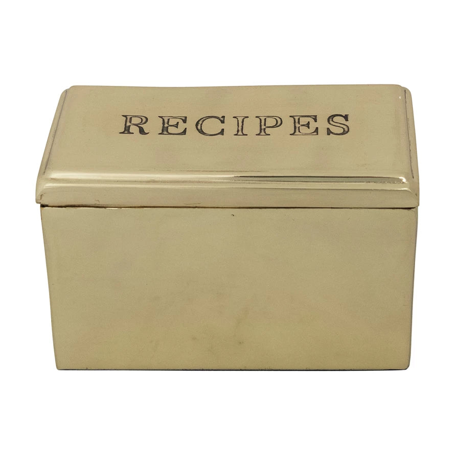 Stainless Steel Recipe Box