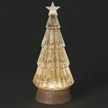 Lighted Tree w/Gold Glitter