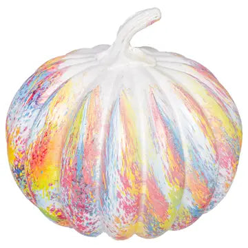 Rainbow Glass Pumpkin
