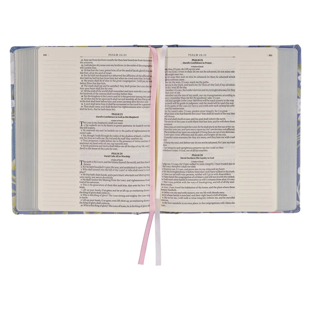 KJV Blue Floral Hardcover