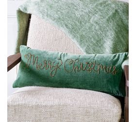Green Merry Christmas Pillow